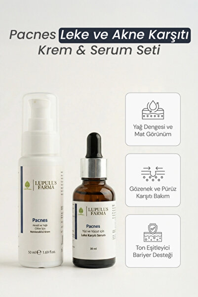 LUPULUS FARMA Pacnes Leke ve Akne Karşıtı Krem & Serum Seti