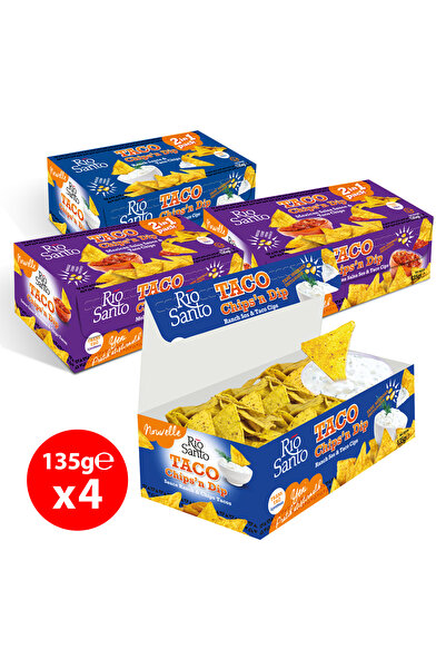 Rio Santo Taco Chips&Dip 2adet Meksikan Salsa Sos+2 adet Ranch Sos&Taco Cips ...