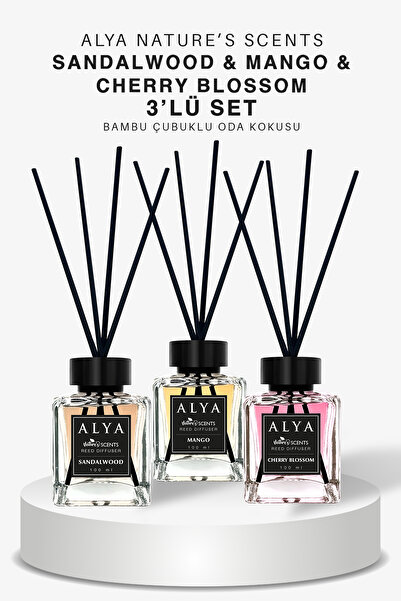 ALYA Nature's Scents Bambu Çubuklu Oda Kokusu Cherry Blossom & Sandalwood & M...