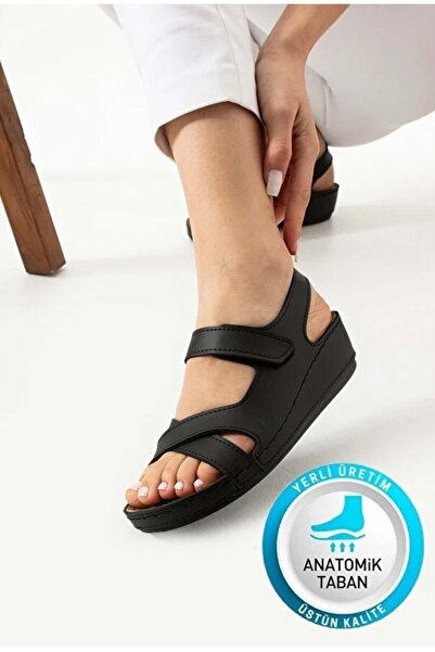 KOCAMANLAR Aryan 09-984 D.r Crna Preporučena Ortopedska Ženska Sandale