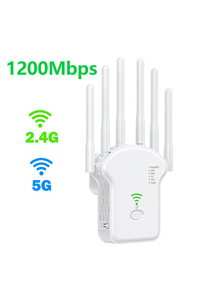 Choice4 EU Plug 2.4G 5G 1200M WiFi Repeater 1200Mbps Dual Band Wireless Ampli...