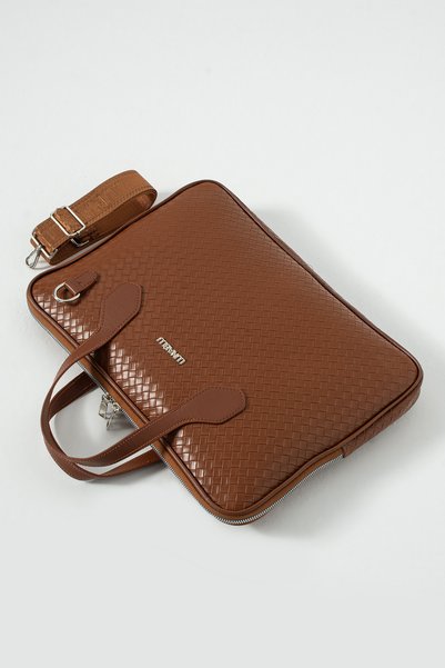 LUNABLU 15.6" Water-Resistant Fabric Document Computer Notebook Laptop Bag