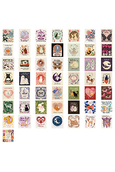 Choice مجموعة ملصقات جمالية ملهمة مكونة من 50 أو 100 قطعة، مناسبة لأجهزة الكم...