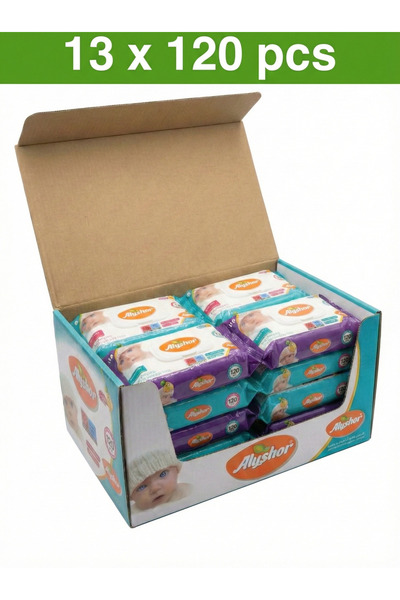Alyshor SET 13 x Șervețele umede Baby Soft SuperSoft – 120 bucăți/pachet