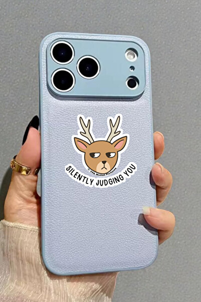 Ankarakomik Özel Tasarım Su Geçirmez Yargılayıcı Geyik Sticker 6x6 cm Laptop Kupa Defter Termos Uyumlu