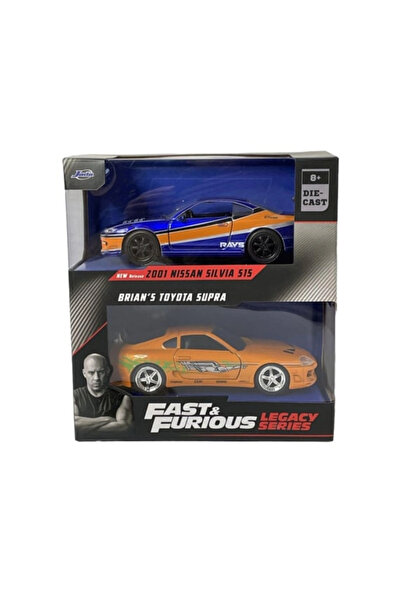 HOT WHEELS Jada 1/32 Ölçek 2'li Fast and Furious Seti Nissan Silvia Toyota Su...