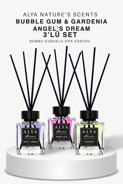 ALYA Nature's Scents Bambu Çubuklu Oda Kokusu Bubble Gum ve Angel's Dream  ve...
