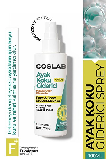 COSLAB Ayak ve Ayakkabı Koku Giderici, Mantar Engelleyici, Tırnak Bakım Sprey...