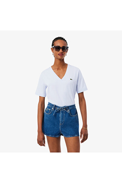 Lacoste Relaxed Fit Soft Cotton V Neck T-shirt - TF7300-00-J2G