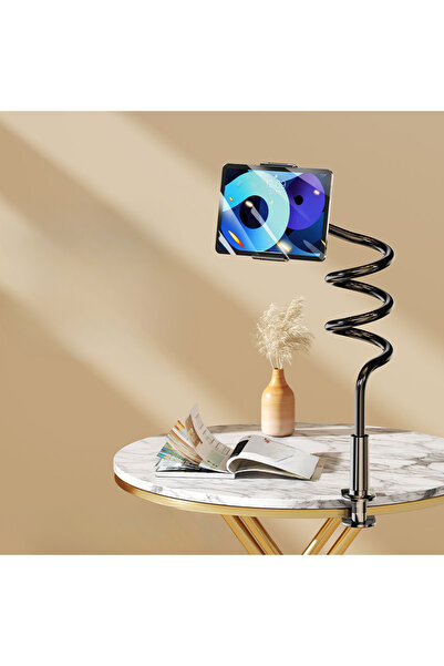 Choice حامل هاتف لوحي دوار عالمي أسود اللون بزاوية 360 درجة مع قاعدة حلزونية ...