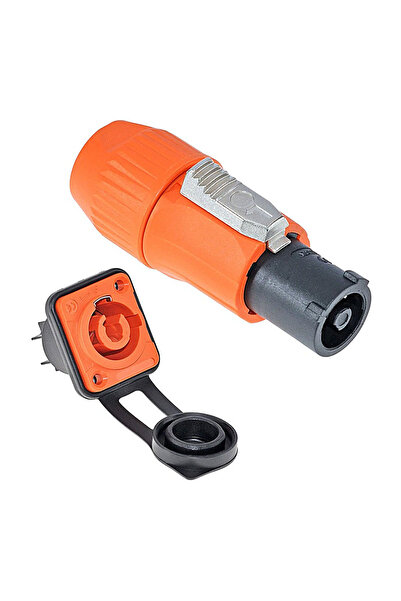 Choice 2pcs Brown 2PCS Powercon Connector 3-Pin 20A 250V IP65 Waterproof Pane...