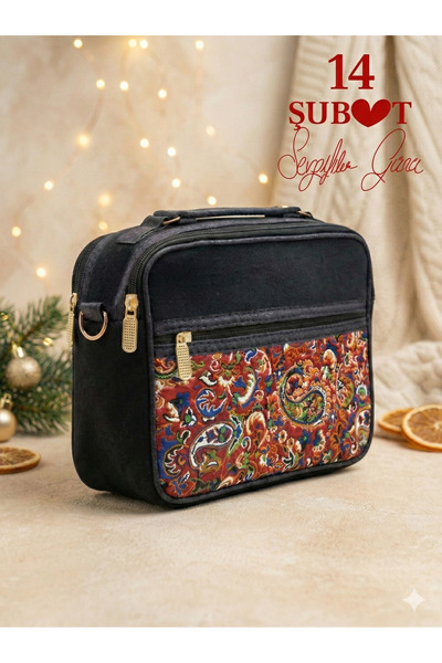 STAMBOUL Authentic Kilim Patterned Double Compartment Crossbody Shoulder Bag ...