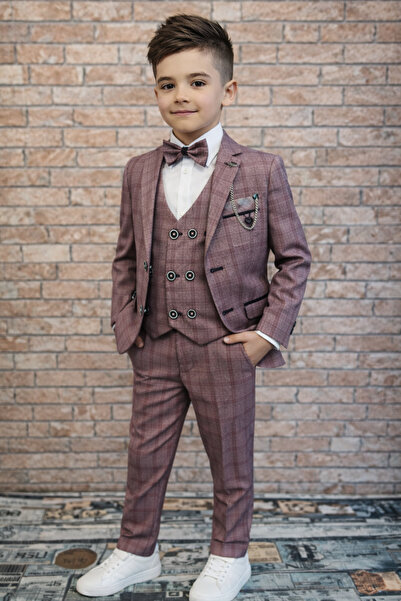 HAYTA Costum pentru copii set cu vestă Set cu cămașă Bunny Burgundy