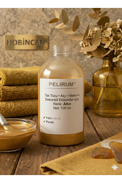 Pelirum Profesyonel Akrilik Boya 100 ml Taş Tozu, Alçı, Beton ve Dekoratif Ob...