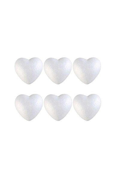 Mas Mileo Styrofoam Foam Figure - Heart - 6cm - Pack of 6 1857