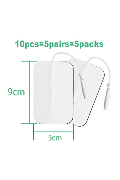 Choice ١٠ قطع من وسادات أقطاب التدليك الكهربائي TENS مقاس ٥×٩ سم، أقطاب TENS،...