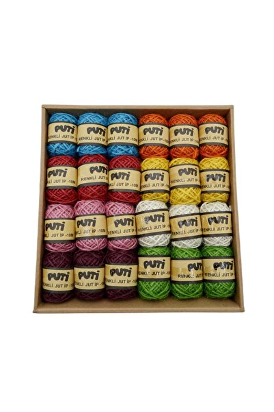 VİVA حبل بوتي جوت 10 أمتار ملون عبوة من 24 قطعة