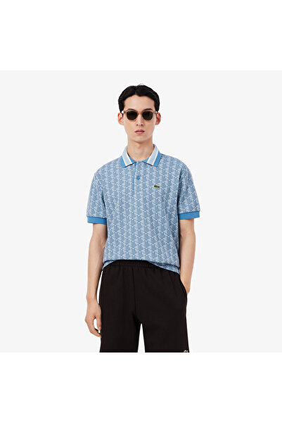 Lacoste Classic Fit Monogram Jacquard Polo Shirt - DH1417-00-1QI