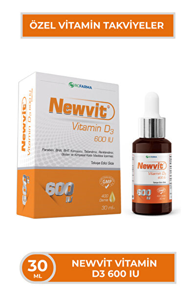 Newvit Vitamin D3 600 IU 30ml Damla