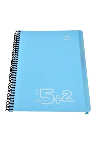 Gıpta Caiet Bx Notes Copertă din plastic în spirală A4 180 coli cu 5+2 separa...