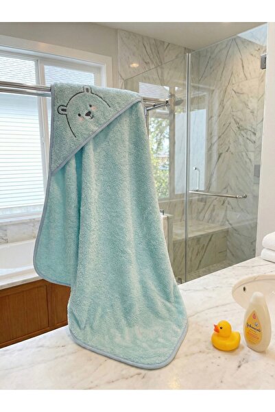 NO NAME Bebek & Çocuk Kapüşonlu Havlu 80x80 cm – Yumuşak, Emici Banyo Havlusu