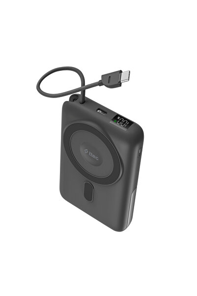 Ttec ReCharger M LCD 10.000mAh MagSafe Uyumlu PD 20W USB-C Dahili Kablolu Sta...
