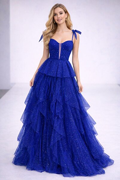 OLA Siana Layered Model Evening Dress