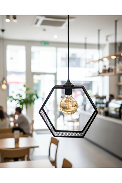 365GUNSERİSONU Endüstriyel Tel Kafes Altıgen Model Tekli Sarkıt Salon Hol Mut...
