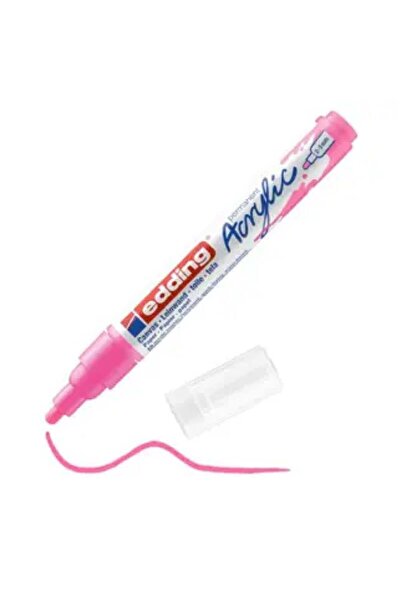 Genel Markalar 5100 Akrilik Markör 2-3mm Yuvarlak Uç Fosforlu Pembe