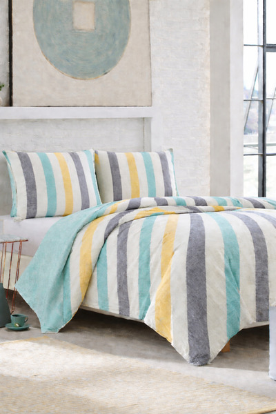 ELY PARKER Set de husă de pilota dublă Easy Iron (cearsaf mare elastic 180x20...