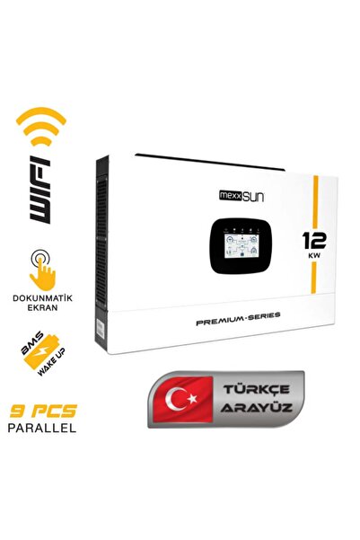 MEXXSUN 12 kW (12000 W) Premium Tam Sinüs Akıllı İnverter (Paralel /Wi-Fi/ Dual Output)