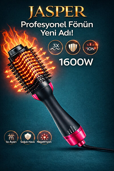JASPER Saç Şekillendirici Ve Saç Düzleştirici Fön Tarağı