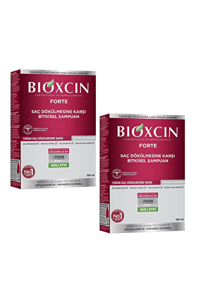 Bioxcin Forte Anti-Hair Loss Shampoo 2x300 ML, for All Hair Types