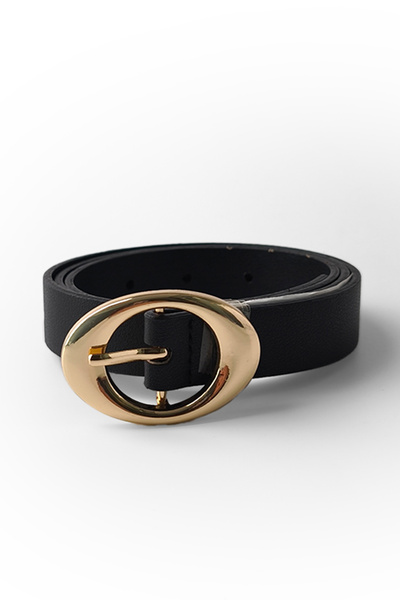 Ecrou Circle Buckle Belt Black