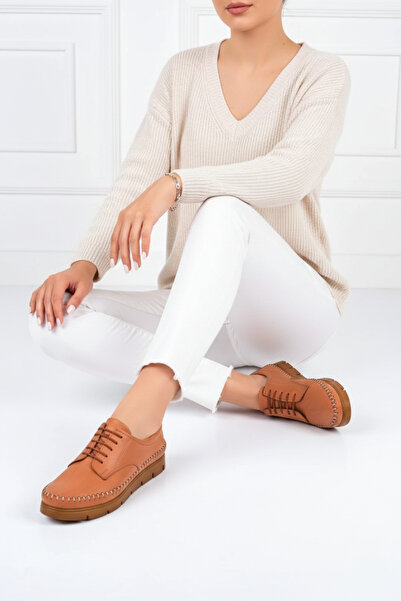 Deripabuc Hakiki Deri Taba Kadın Deri Babet Ars-0768