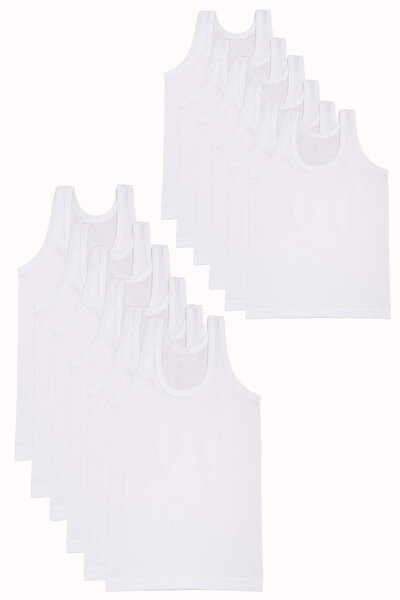 Hepsine Rakip قميص داخلي اقتصادي للأولاد مكون من 12 قميصًا داخليًا كلاسيكيًا ...