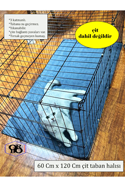 ORBO Kedi Köpek Çiti Taban Zemin Halısı 60cm X 120 Cm. Gri̇ Yıkanabilir. Su G...