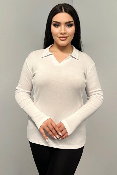 Siyezen Μπλούζα με λαιμόκοψη πόλο από βαμβάκι και λύκρα σε μεγάλο μέγεθος