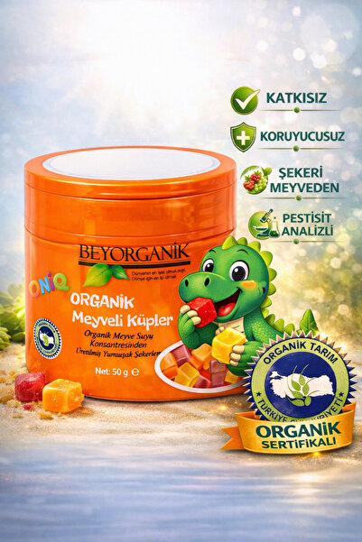 BEYORGANİK Organik Meyveli Küpler 50gr