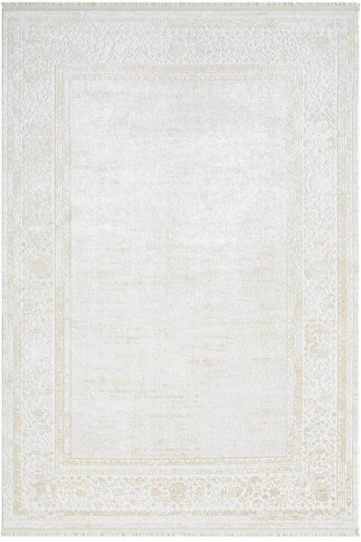 Karmen Halı Elegance Eg002a Gri Halı Bej Detaylı Çerçeveli Modern Viskon Doğa...
