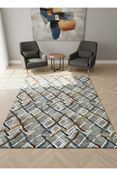 ALLGELSİN Lastikli Mikro Polar Halı Örtüsü 4m2 160x230 veya 6m2 200x300 Dört ...