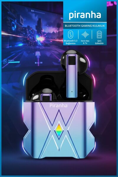 Piranha 2065 Kablosuz Bluetooth Gaming Kulak Içi Kulaklık / Bt V5.3 / Mikrofo...