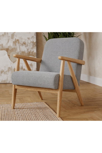 Normod Levy Açık Meşe Berjer - Doğal Doku