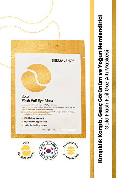 Dermal Gold Flash Foil 3 Katmanlı Göz Altı Torbalarına Karşı 4 gr Canlandırıc...