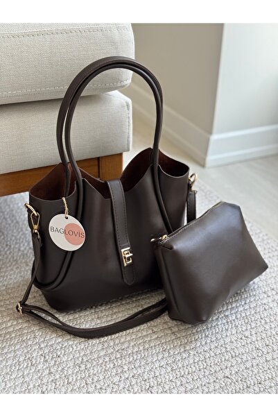 BAGLOVİS Бебешка чанта - Eksiri Front Lock, Detailed Cafe Tennis Smart Bag