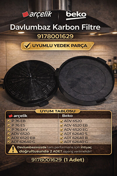 Beko Adv 6520 (eb/eg/eı/es) Davlumbaz Karbon Filtre 9178001629(1ADET)