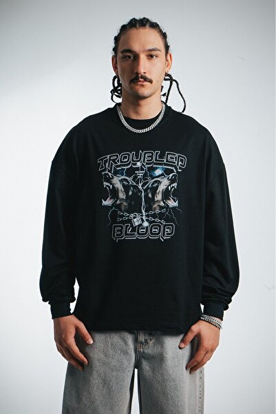 No Future Troubled Blood Oversized Sweatshirt Nf0556Sy