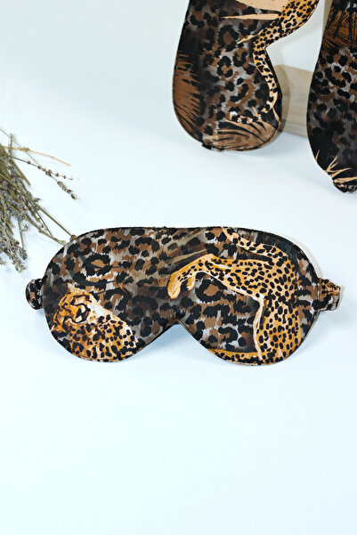 Nomads Felt %100 İpek Uyku Maskesi Göz Bandı | Leopar Desen | Nomads Felt