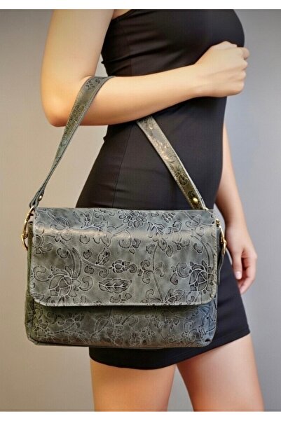 Mocikon Genuine Leather, Patterned Printed Evening Dress Women's Handbag, Sho...