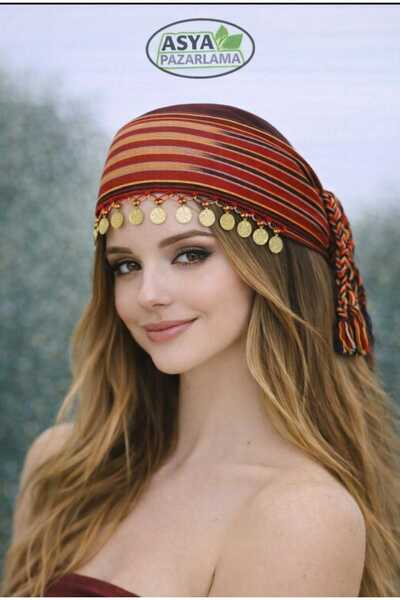 ASYA PAZARLAMA 5 قطع من ليرة كيشان المضفرة بالبحر الأسود، وشاح، شال، وشاح، رب...